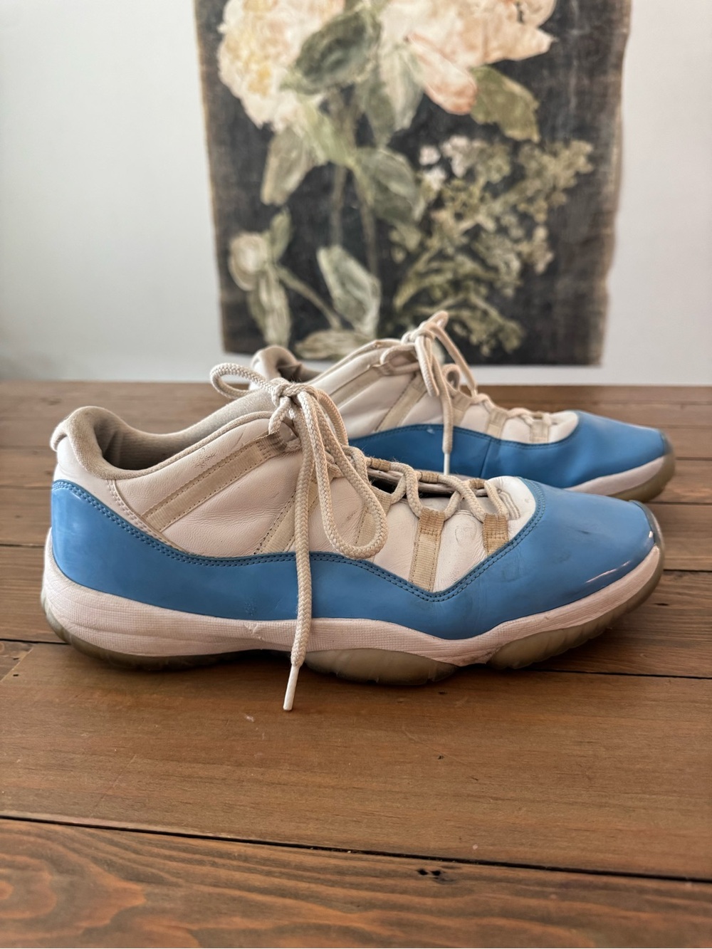Air Jordan 11 Retro Low UNC White/Blue Size 13